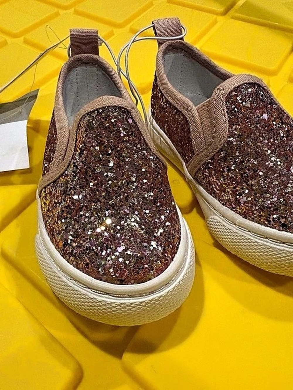 Cat & Jack Toddler Slip-On Glitter Sneakers Pink